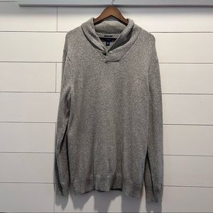 Old Navy • Gray Pullover Sweatshirt Shawl Collar • XL